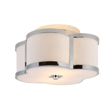 Quatrefoil Scalloped Shade Metal Classic Glam LED Flush Mount - JONATHAN Y